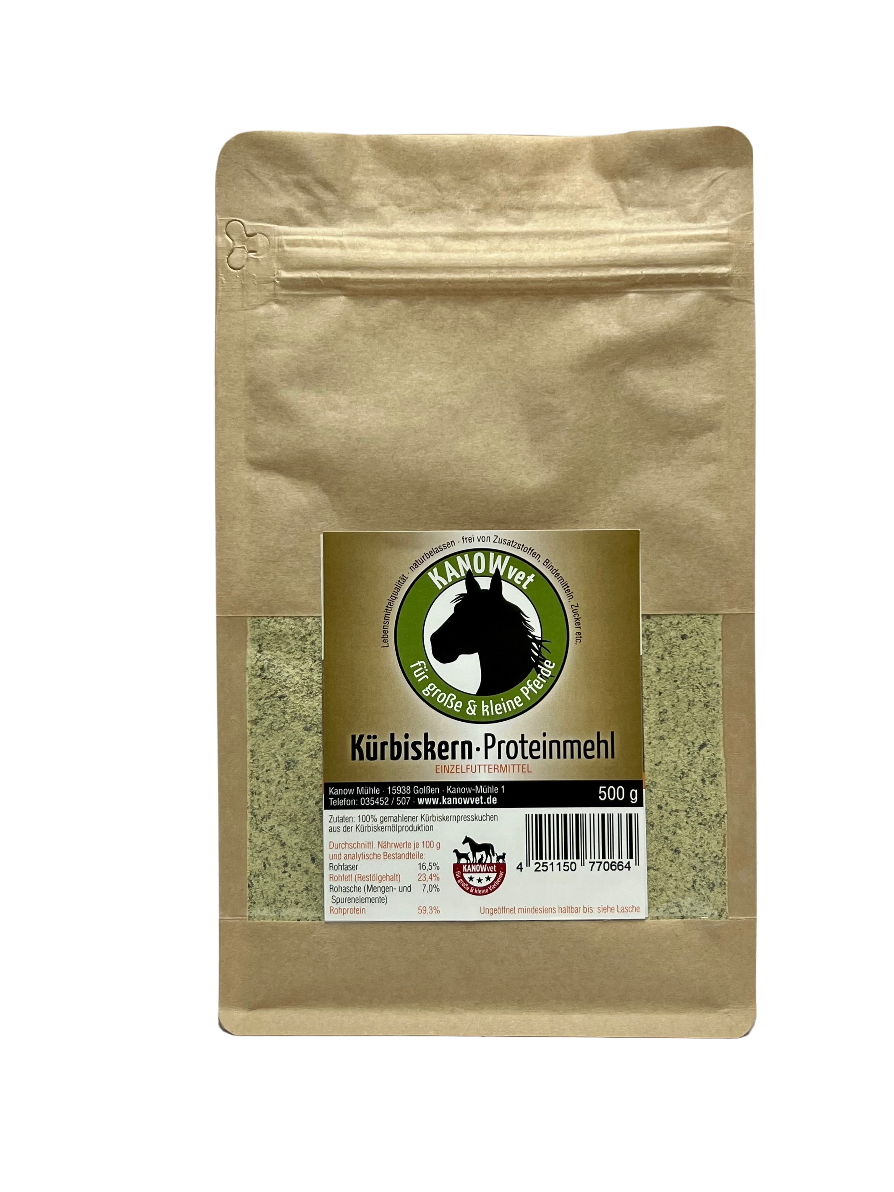 Kürbiskern-Proteinmehl für Pferde