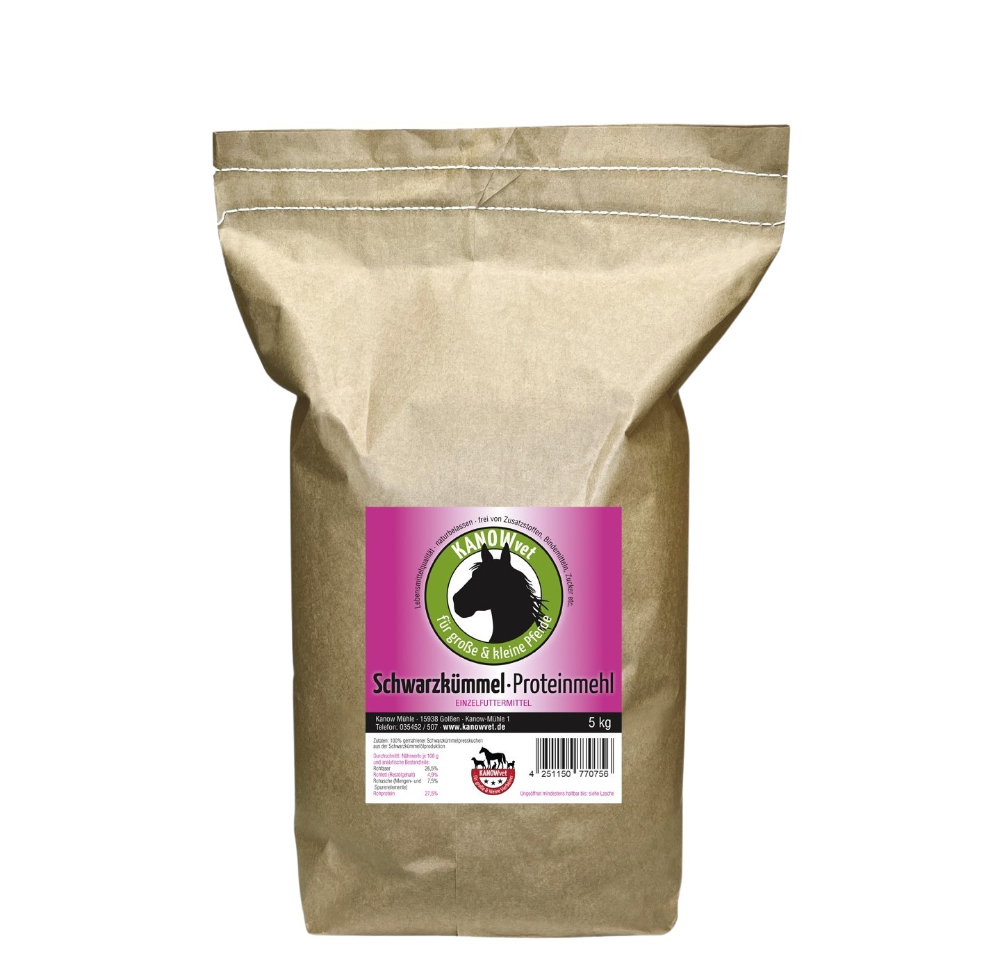Schwarzkümmel-Proteinmehl für Pferde