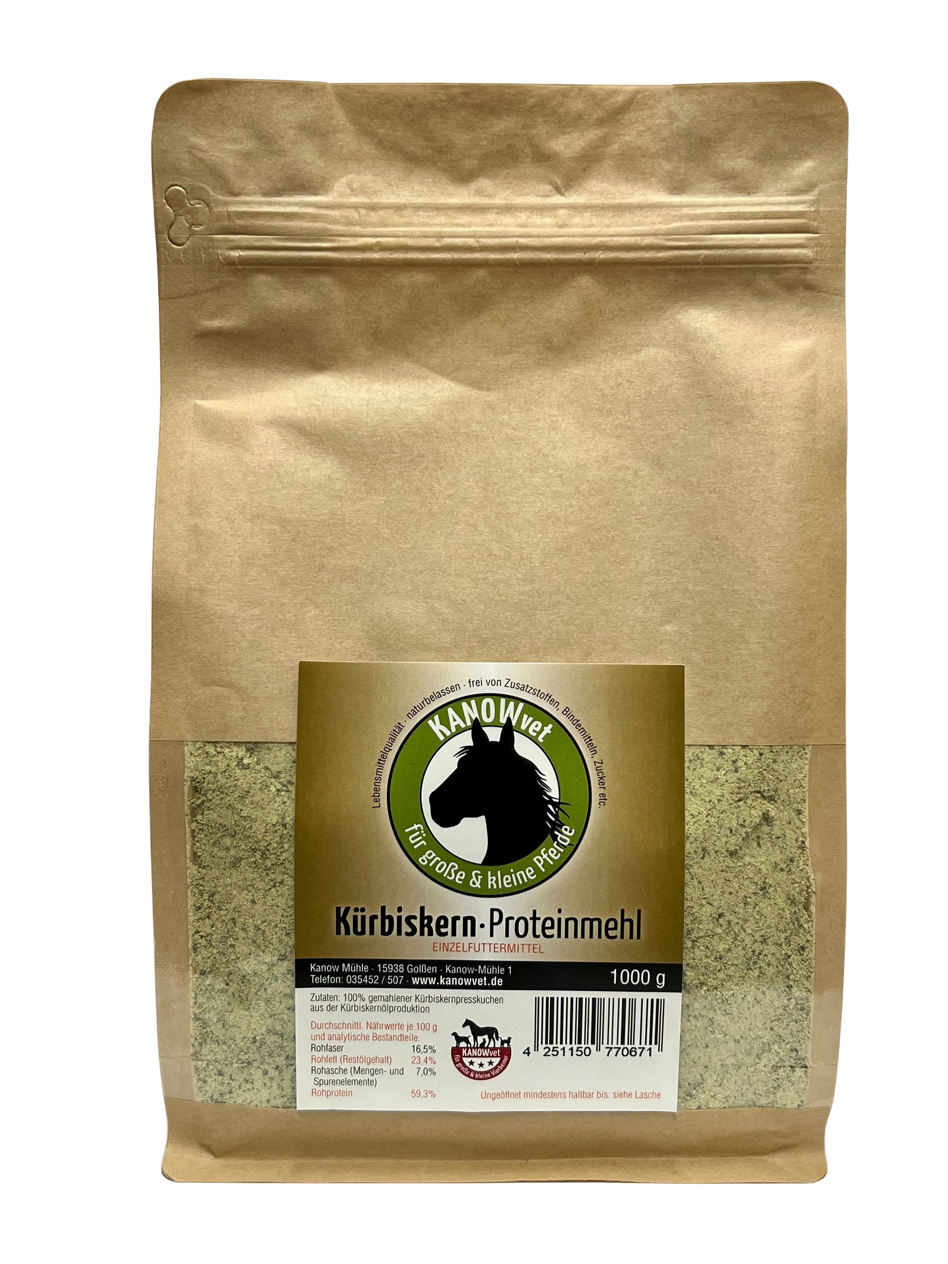 Kürbiskern-Proteinmehl für Pferde