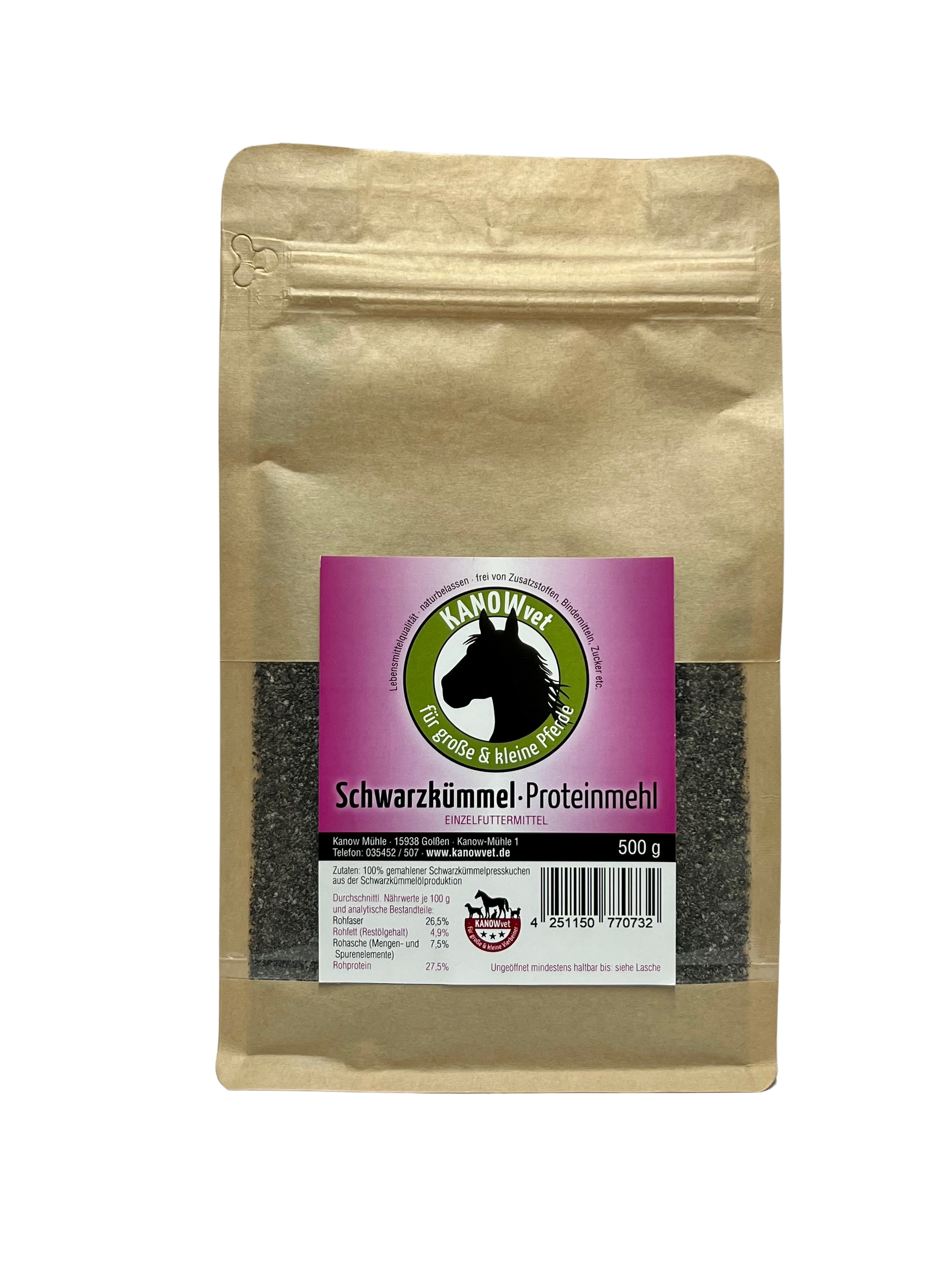 Schwarzkümmel-Proteinmehl für Pferde